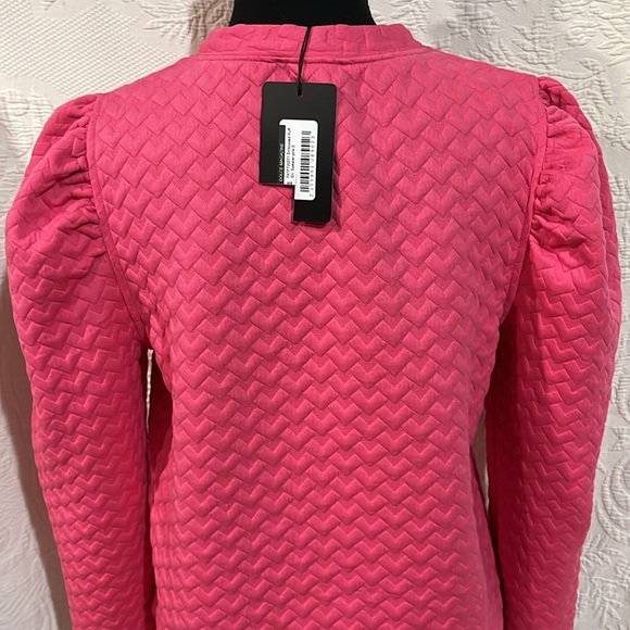 Fate embossed puff long‎ sleeve sweater, size small, NWT - Picture 10 of 16